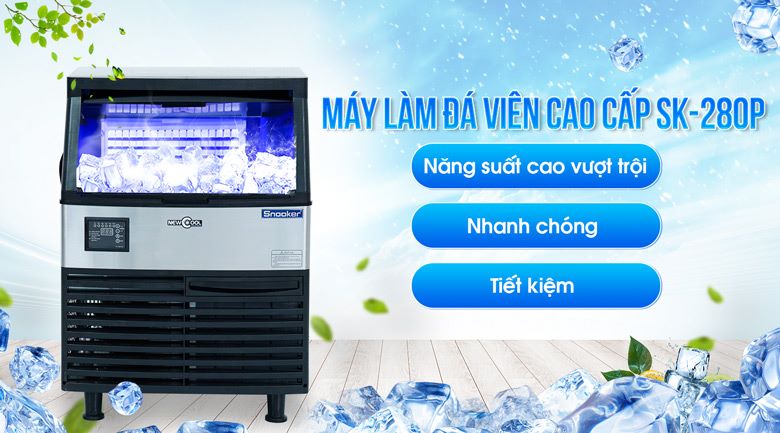 Máy làm đá viên cao cấp SK-280P năng suất vượt trội, nhanh chóng