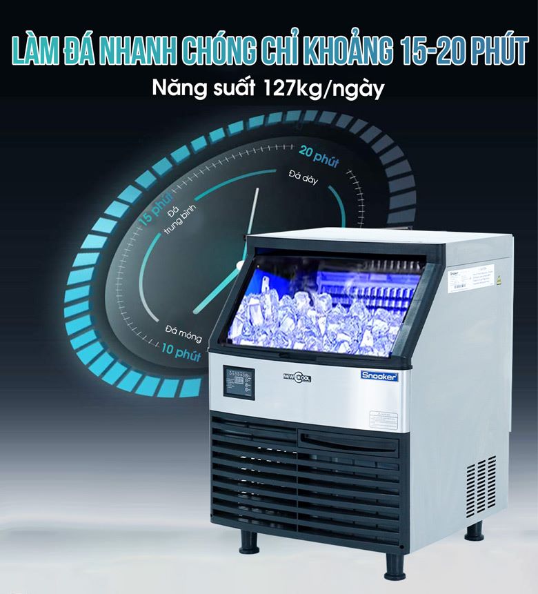 Làm đá nhanh chóng chỉ khoảng 15-20 phút