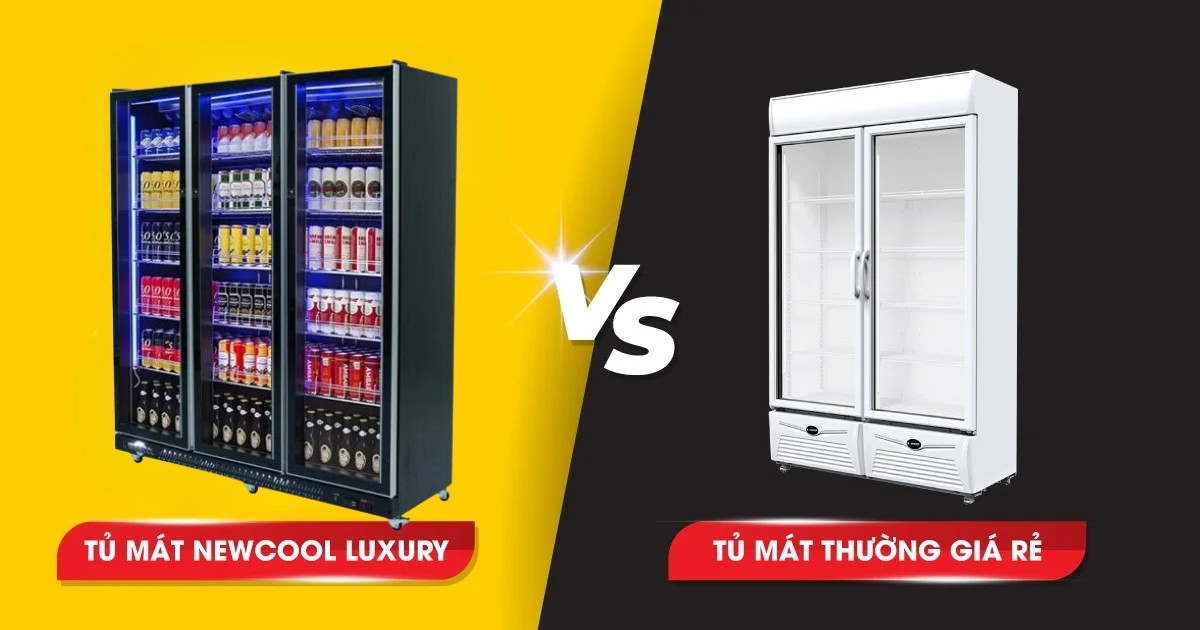 So sánh tủ mát NEWCOOL luxury và tủ mát giá rẻ trên thị trường
