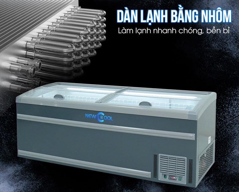 Dàn lạnh bằng nhôm, làm lạnh nhanh chóng, bền bỉ