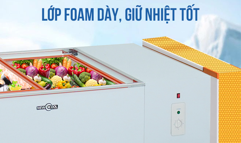 Lớp foam dày, giữ nhiệt ổn định