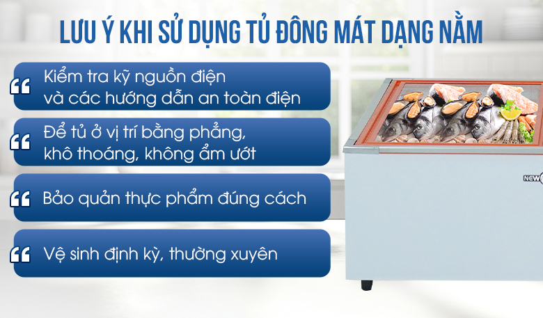 Những điều cần lưu ý khi sử dụng tủ đông mát 1m2 kính phẳng WG4-95A