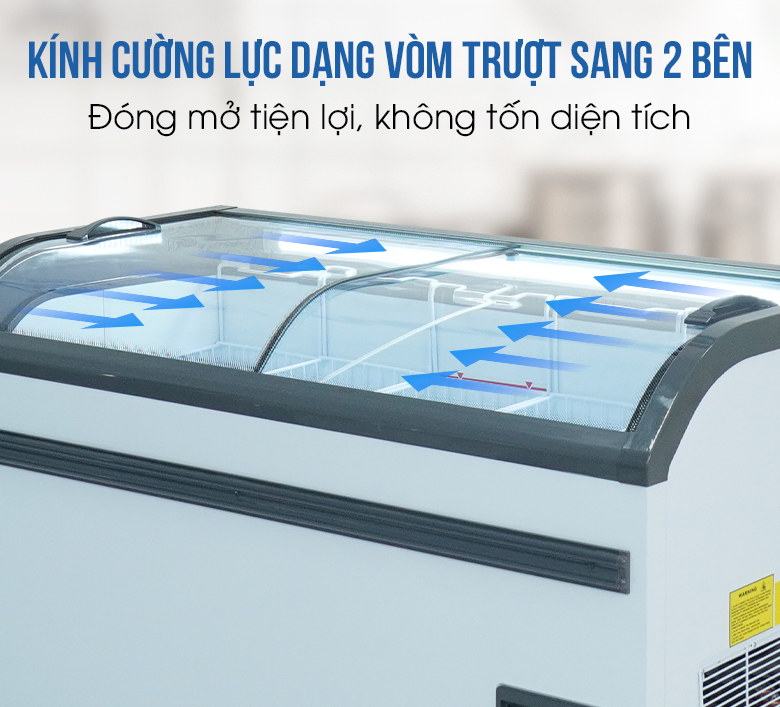 Cửa kính cường lực thiết kế mở trượt sang 2 bên
