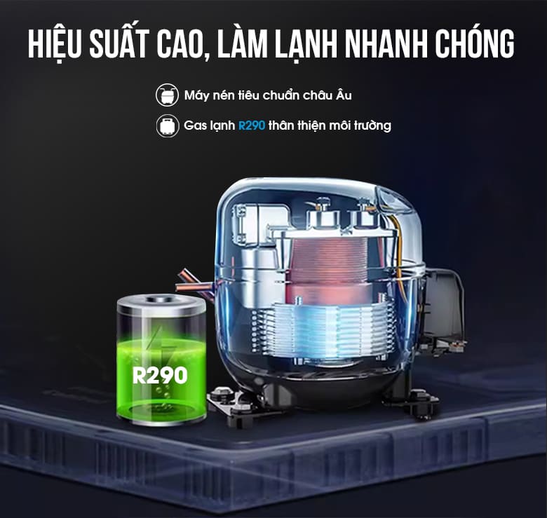 Hiệu suất cao, làm lạnh nhanh chóng