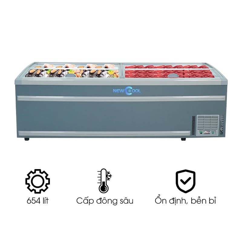 Tủ đông nằm trưng bày thực phẩm 2m5 SWD-2500D
