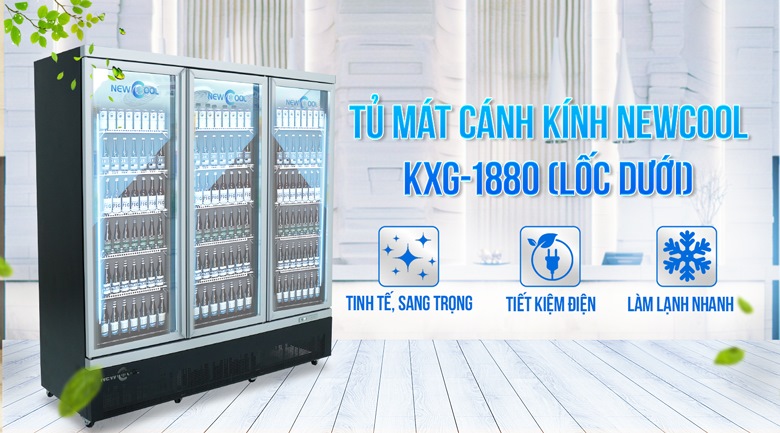 Tủ mát cánh kính NEWCOOL cao cấp KXG-1880 (lốc dưới) Tủ mát cánh kính NEWCOOL cao cấp KXG-1880 (lốc dưới)