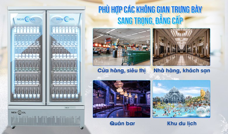 Tủ mát 2 cánh kính KXG-1253 được ưa chuộng trong nhiều cơ sở kinh doanh