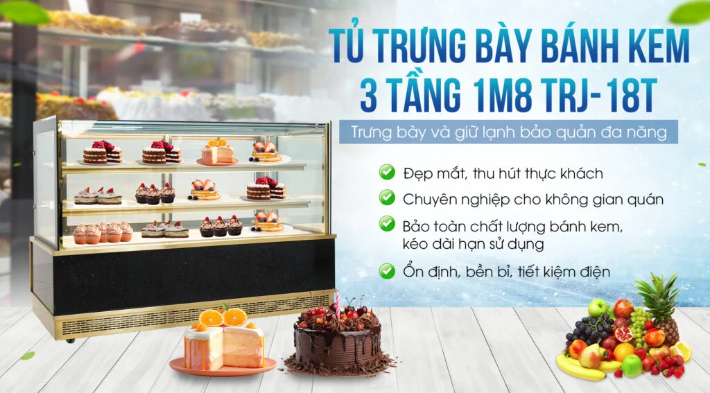 Mẫu tủ bánh quán cafe TRJ-18T