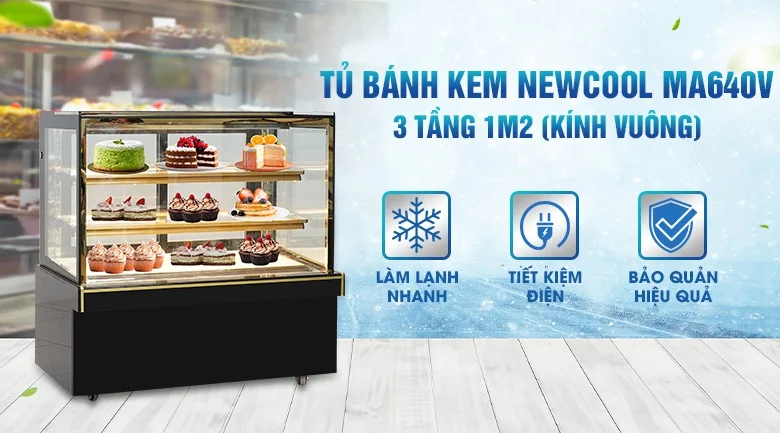 Tủ bánh kem quán cafe MA640V