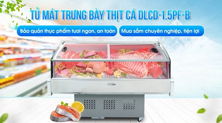 Tủ đông trưng bày thịt DLCD-1.5PF-B NEWCOOL