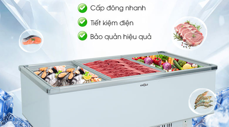 tủ mát trưng bày hoa quả  2m WD4-960 NEWCOOL