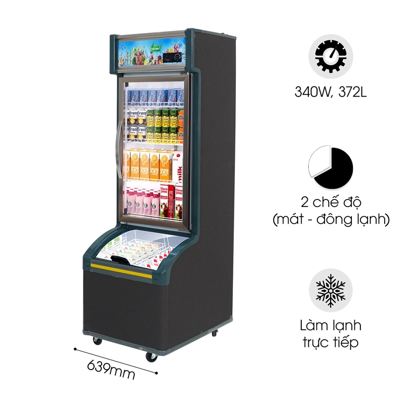 Tủ Trưng Bày 2 Chế Độ 70cm LCD-639 (Mát, Đông Lạnh)