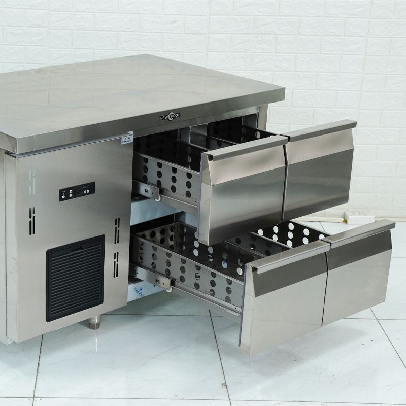 Bàn mát sơ chế 4 ngăn kéo NEWCOOL 1200Z-4T - 2