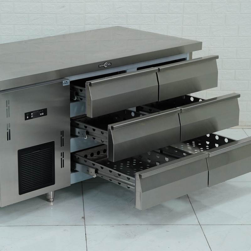 Bàn mát sơ chế 6 ngăn kéo NEWCOOL 1500Z-6T - 2