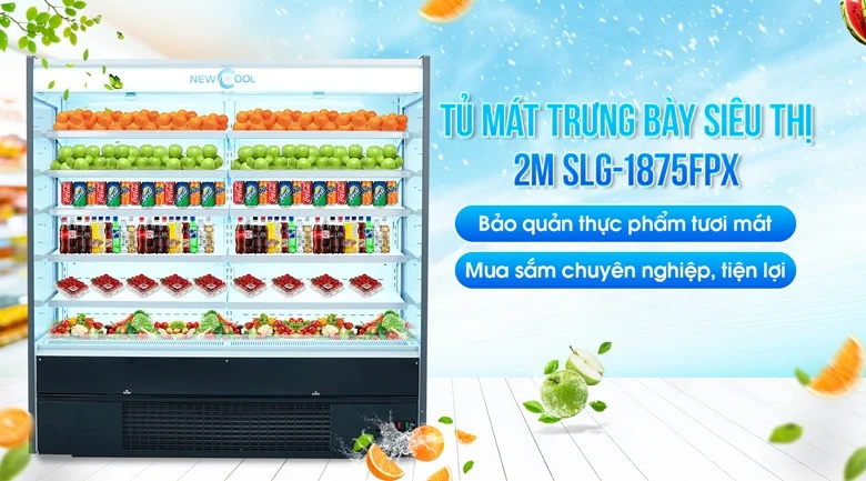 Tủ mát trưng bày thực phẩm tươi SLG