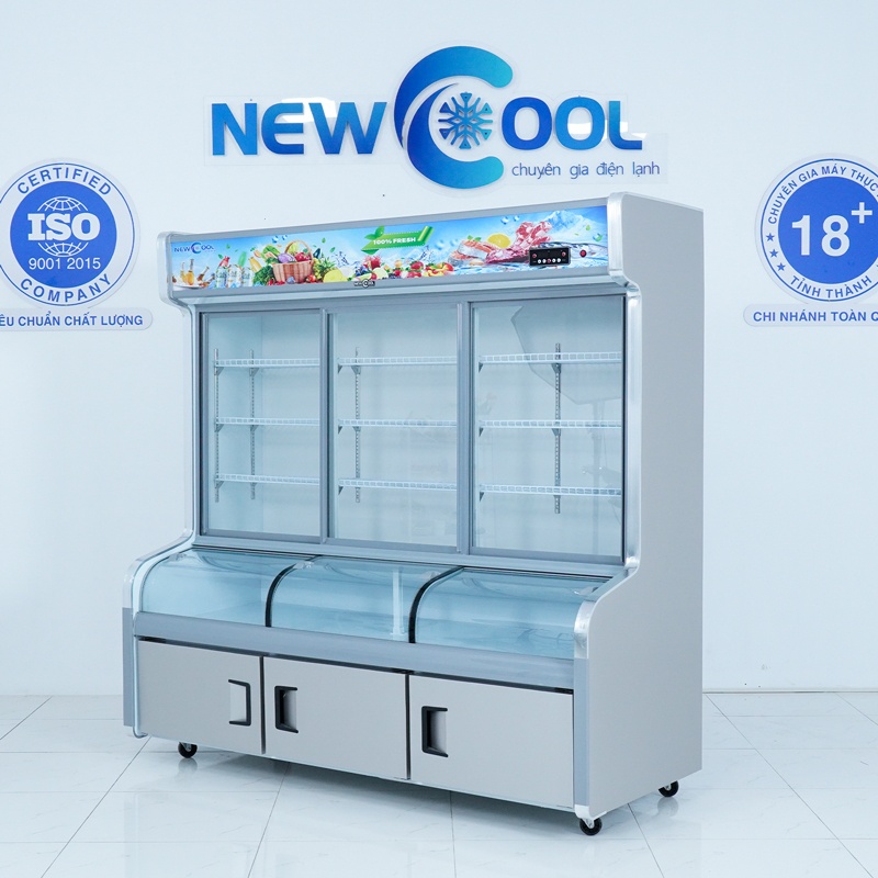 Tủ Trưng Bày 3 Chế Độ 1M8 HY-1800W (Mát, Đông Mềm, Đông Lạnh) - 1