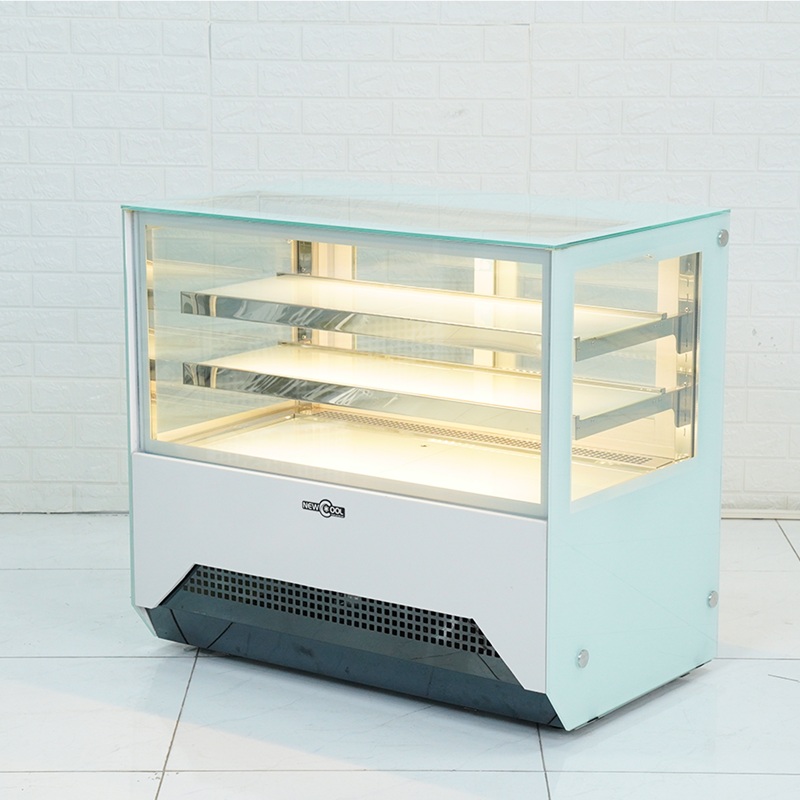 Tủ Trưng Bày Bánh Kem 3 Tầng 90cm Kính Vuông M90 (Đen/Trắng) - 2