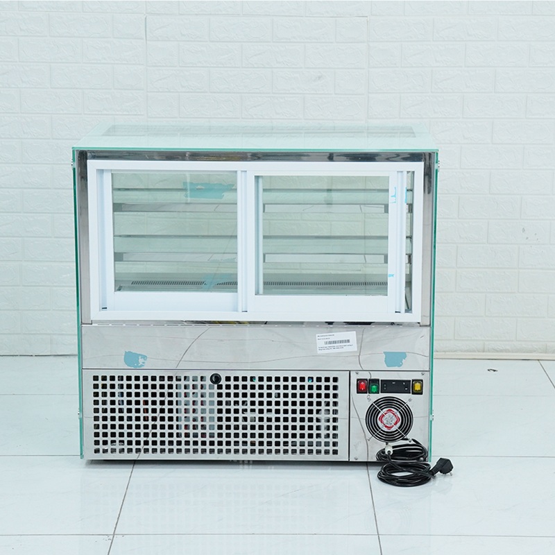 Tủ Trưng Bày Bánh Kem 3 Tầng 90cm Kính Vuông M90 (Đen/Trắng) - 3