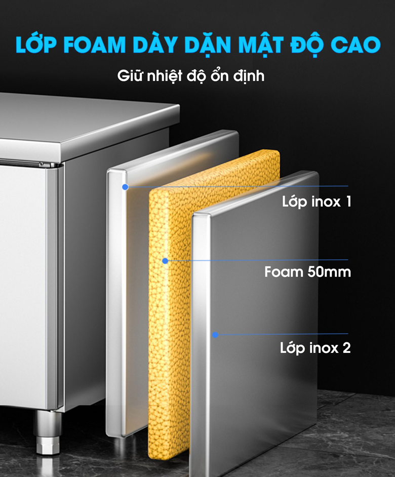 Lớp foam mật độ cao dày 50mm Lớp foam mật độ cao dày 50mm