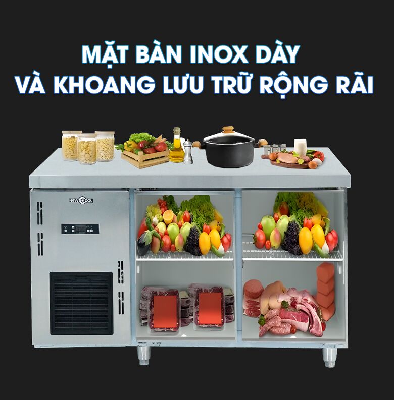 Tủ lưu trữ và mặt bàn giúp bảo quản, sơ chế thực phẩm tiện lợi Tủ lưu trữ và mặt bàn giúp bảo quản, sơ chế thực phẩm tiện lợi