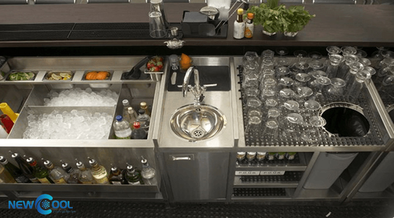 cách sửa bàn lạnh quầy bar, chảy nước