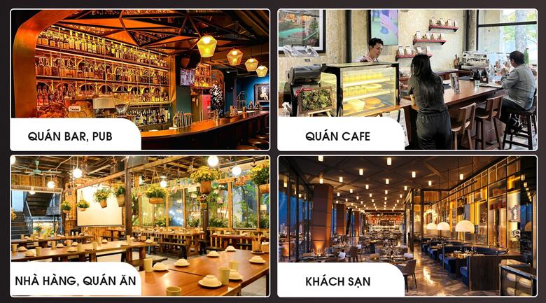 Tủ mát quầy bar phù hợp với nhiều đơn vị F&B