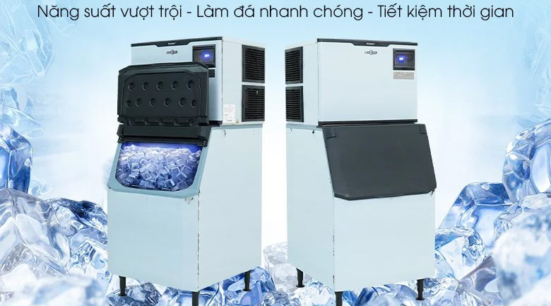 hướng dẫn vệ sinh máy làm đá công nghiệp lắp đặt
