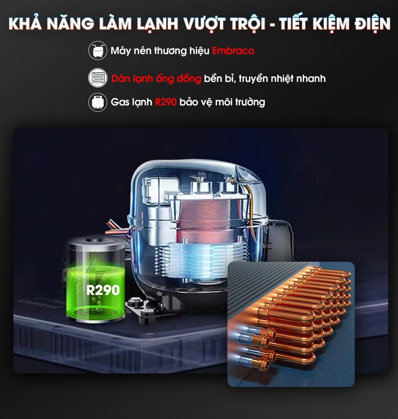 Tủ lạnh quầy bar NEWCOOL có hiệu suất làm lạnh vượt trội