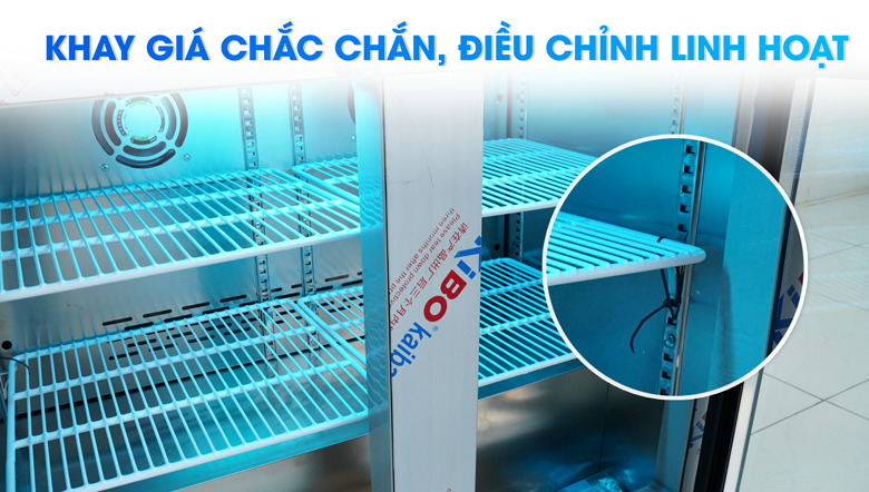 Nan giá điều chỉnh được độ cao, chia lòng tủ thành nhiều ngăn lưu trữ