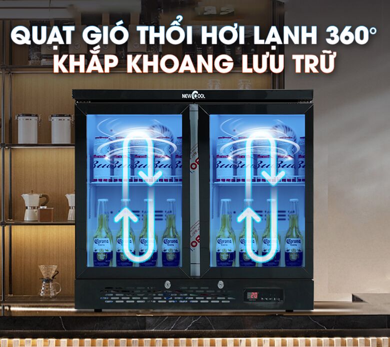 Hơi lạnh luân chuyển đều, liên tục nhờ quạt gió