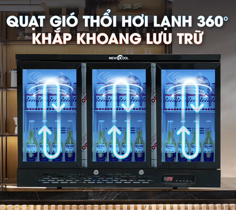 Hơi lạnh phân bổ đồng đều toàn bộ lòng tủ