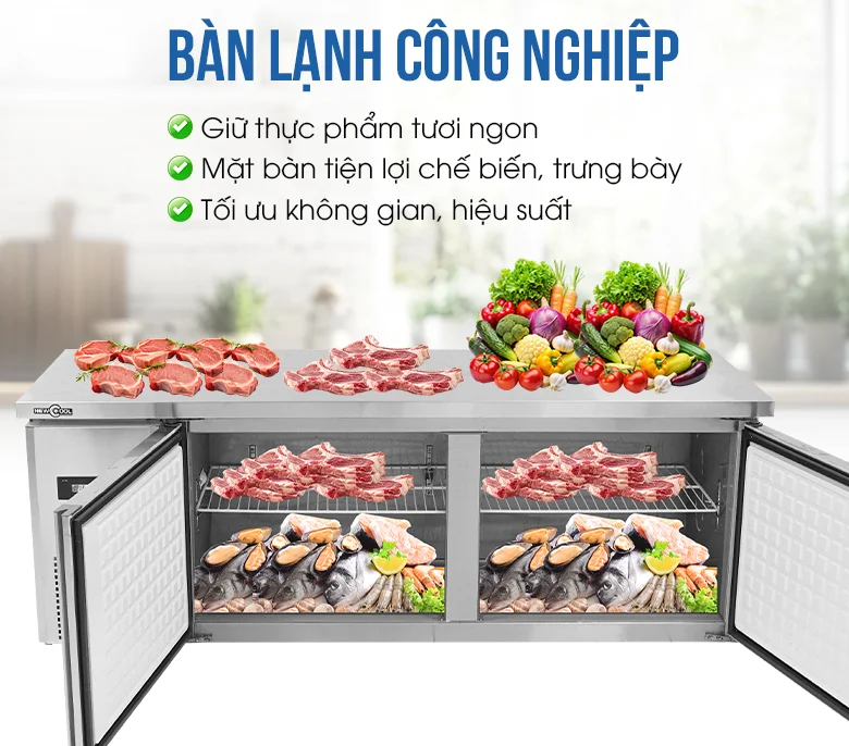 Lợi ích khi sử dụng bàn lạnh công nghiệp