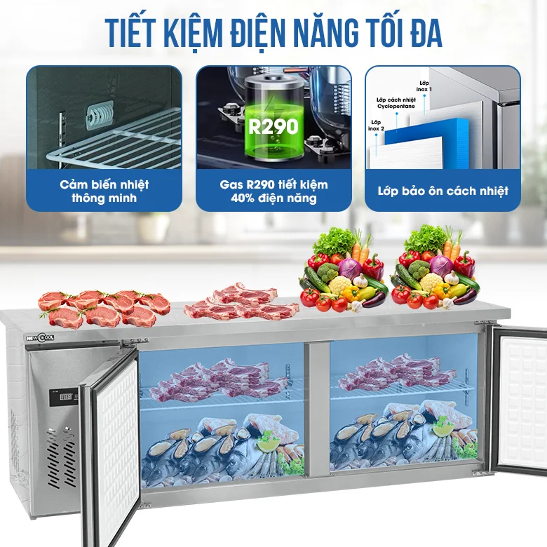 Bàn lạnh giúp tối ưu điện năng vận hành