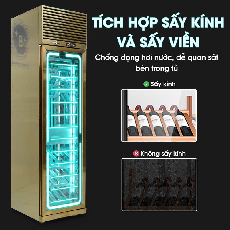 Tích hợp sấy kính và sấy viên giữ cho cửa tủ luôn trong suốt