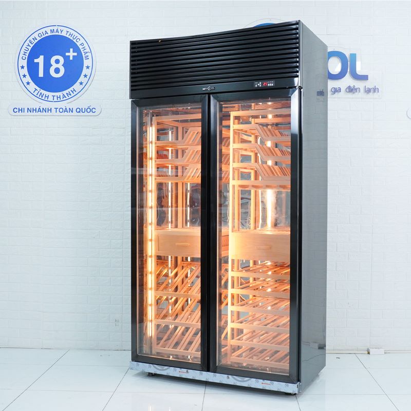 Tủ mát trưng bày rượu vang 2 cánh HJG-012 - 2