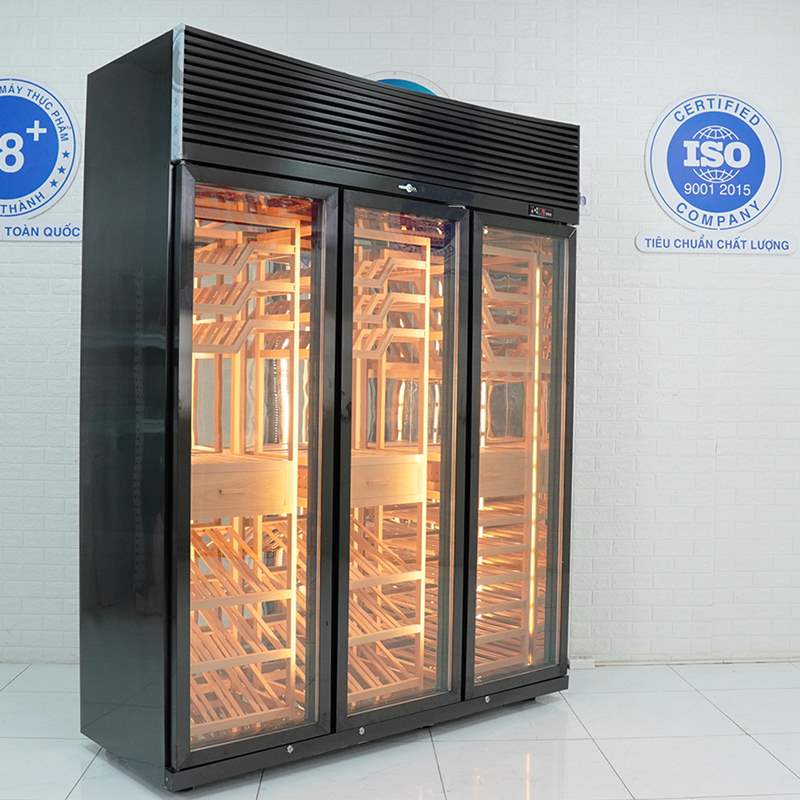 Tủ trưng bày rượu vang 3 cánh HJG-018 - 1