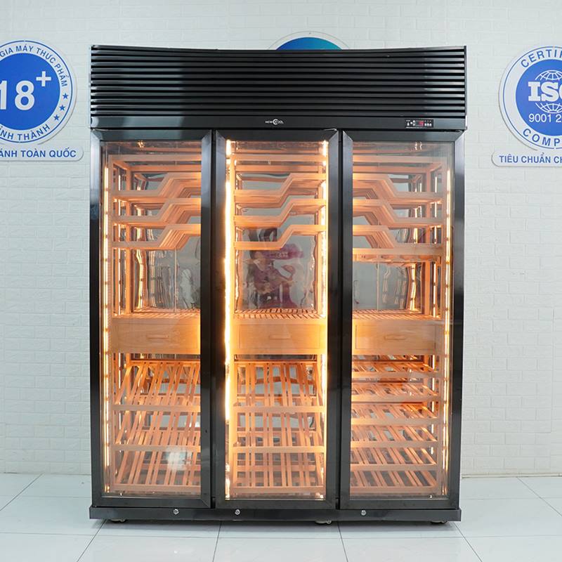 Tủ trưng bày rượu vang 3 cánh HJG-018 - 3