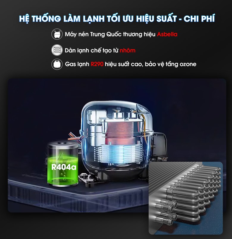 Hiệu suất làm lạnh nhanh, giữ ổn định nhờ hệ thống làm lạnh cao cấp