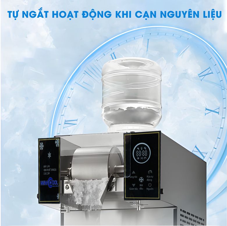Khi bình chứa cạn nguyên liệu, thiết bị sẽ tự ngắt hoạt động