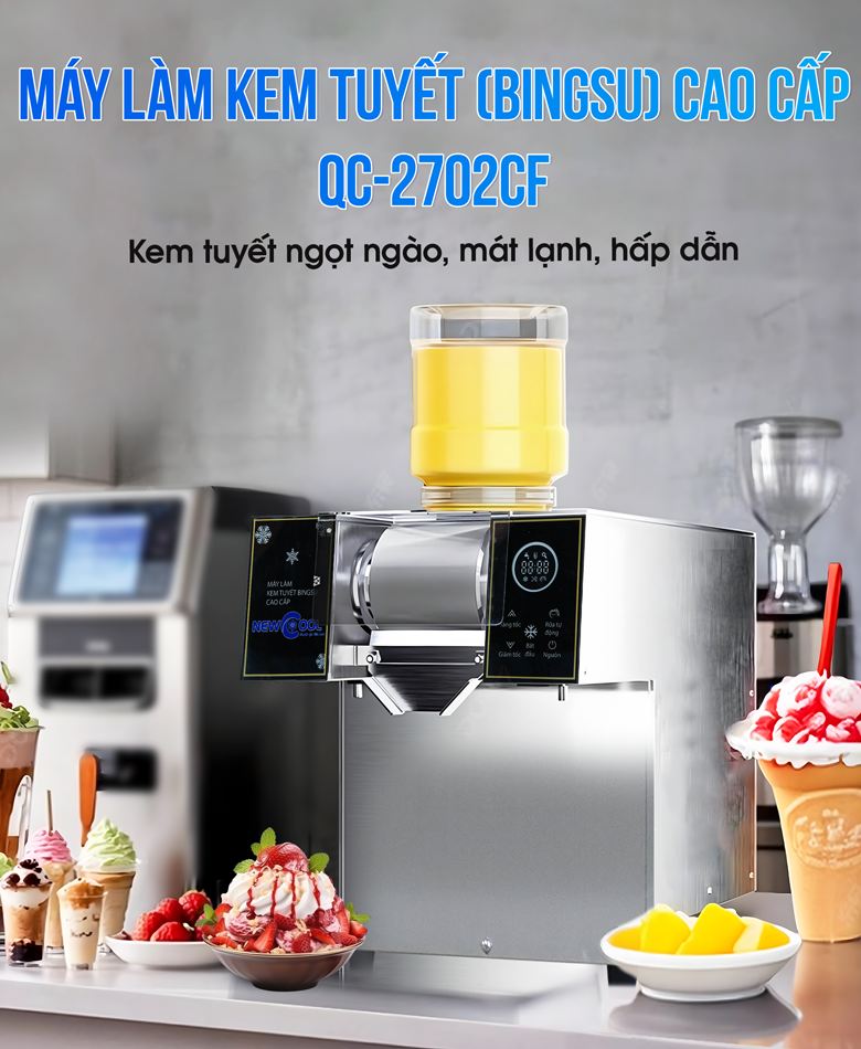 Máy làm kem tuyết (bingsu) cao cấp QC-2702CF