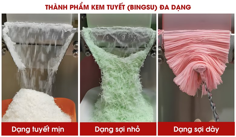 Thành phẩm kem tuyết làm từ thiết bị làm kem tuyết cao cấp XSL-300F