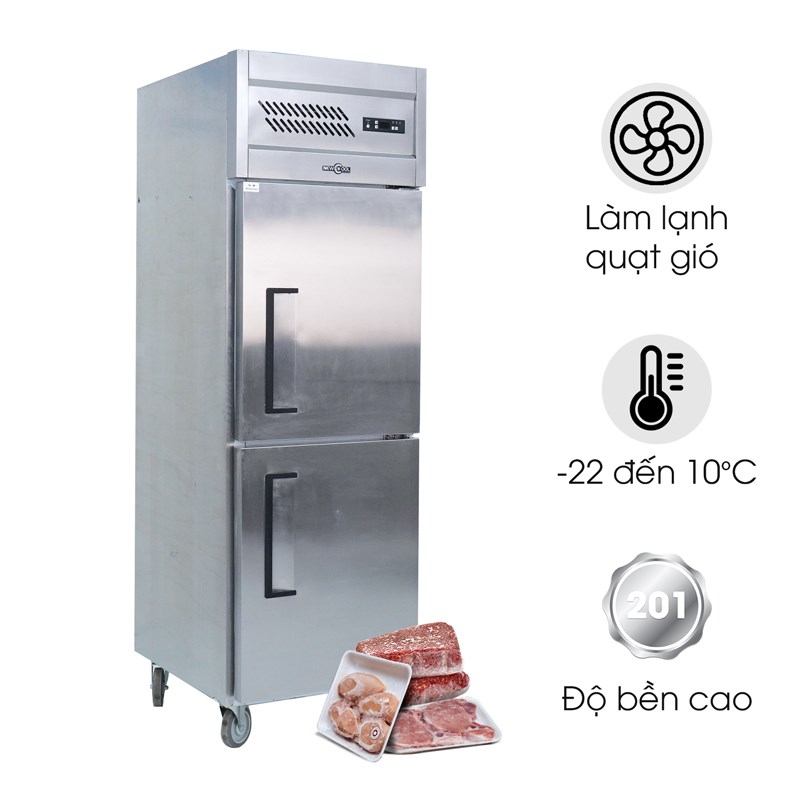 Tủ bảo ôn đông đứng 2 cánh inox GSG062.002 NEWCOOL