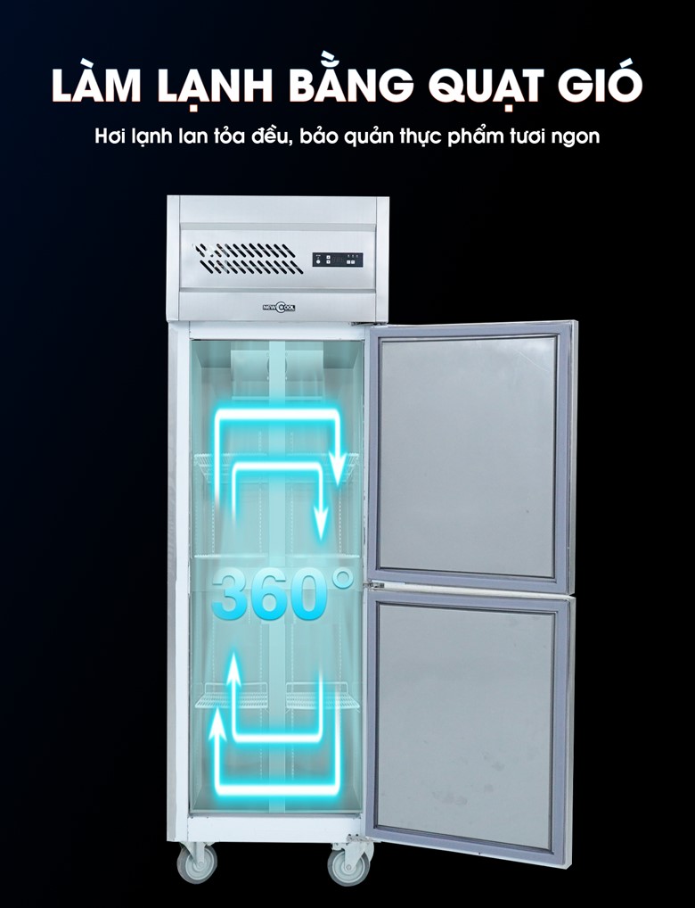 Công nghệ làm lạnh hiện đại, lạnh sâu, đông đều 