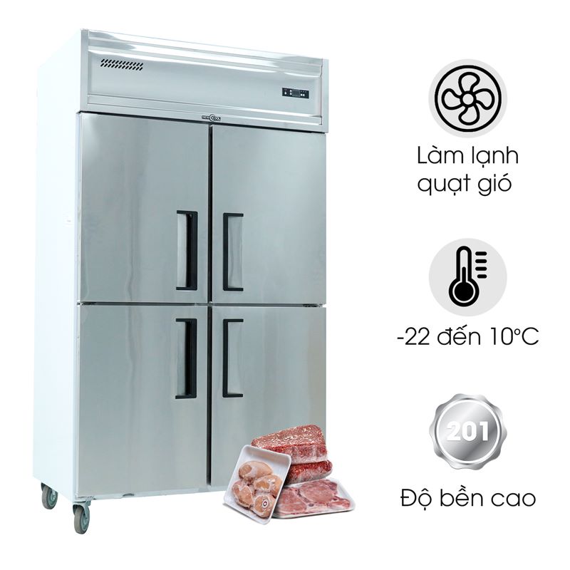 Tủ đông đứng 4 cánh inox GSG0121.002