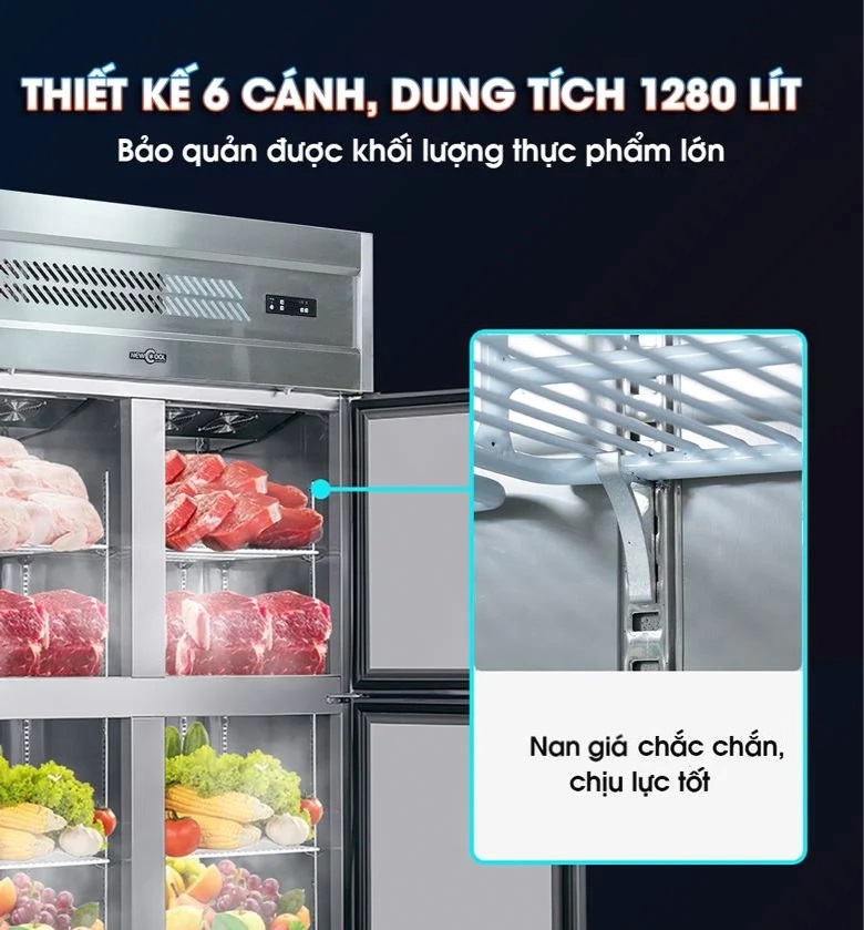 Thiết kế 6 cánh tiện lợi - Dung tích lớn, dễ sử dụng