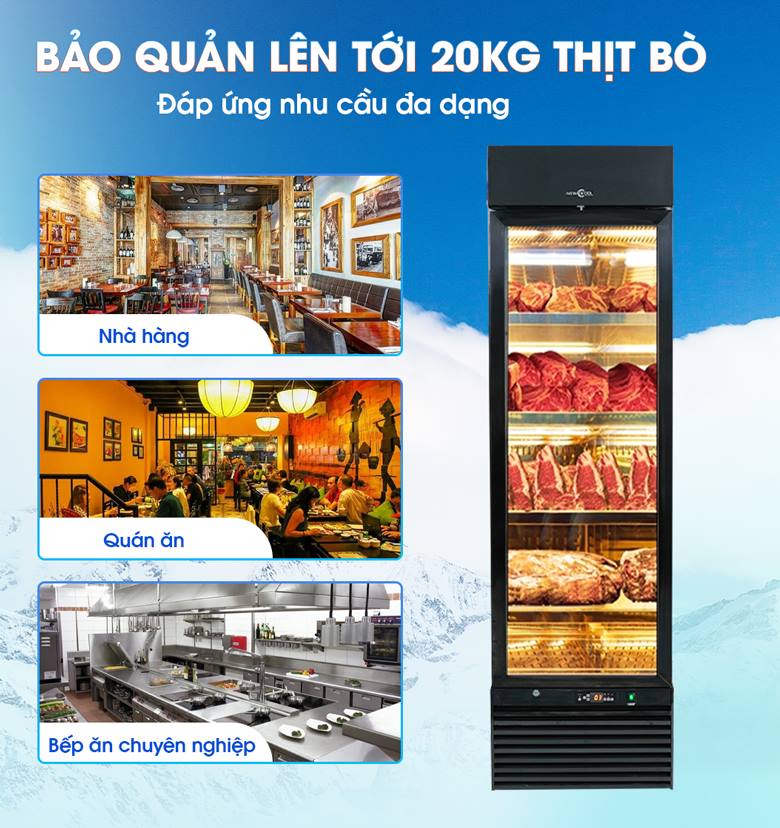 Tủ có thể lưu trữ lên tới 20kg thịt bò