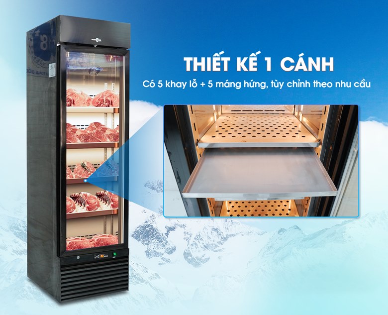 Thiết kế 1 cánh nhỏ gọn, phù hợp với nhiều không gian