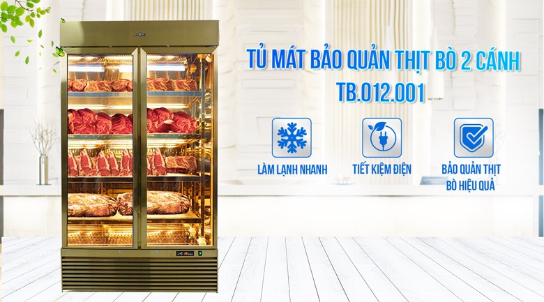 Tủ mát bảo quản thịt bò 2 cánh TB012.001