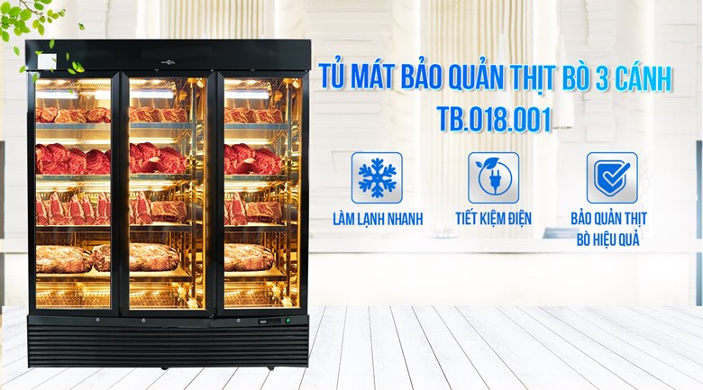 Tủ mát bảo quản thịt bò 3 cánh TB018.001
