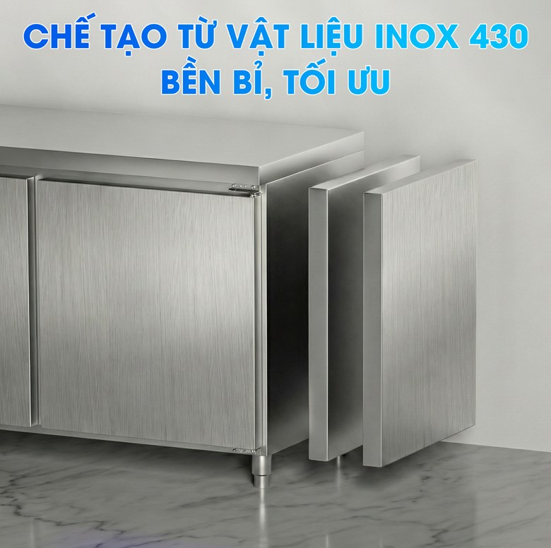 Chế tạo từ inox 430 sáng bóng, tối ưu chi phí Chế tạo từ inox 430 sáng bóng, tối ưu chi phí
